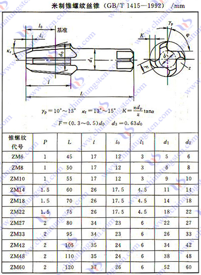 硬质合金丝锥