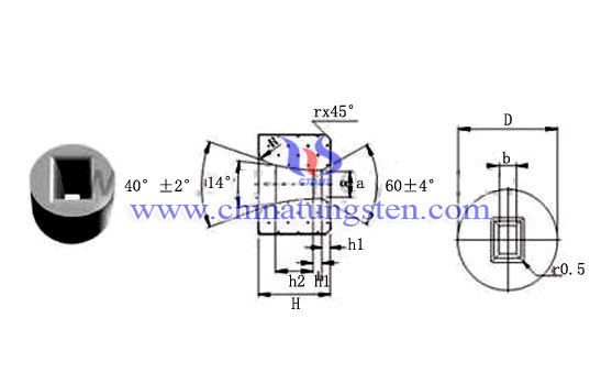 tungsten carbide rectangle drawing die